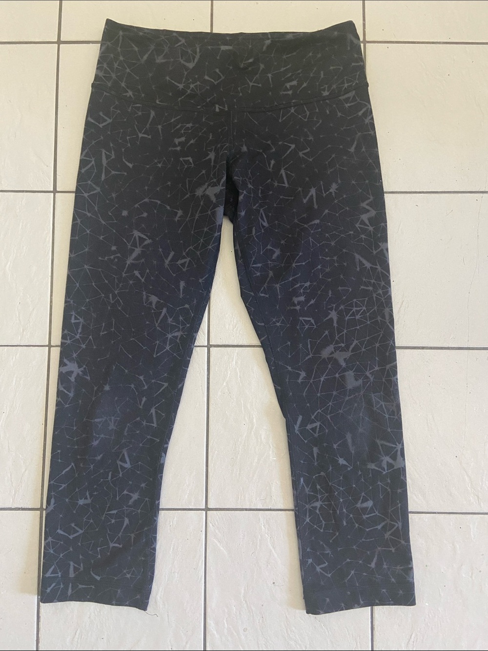 lululemon athletica Black Geometric Capris